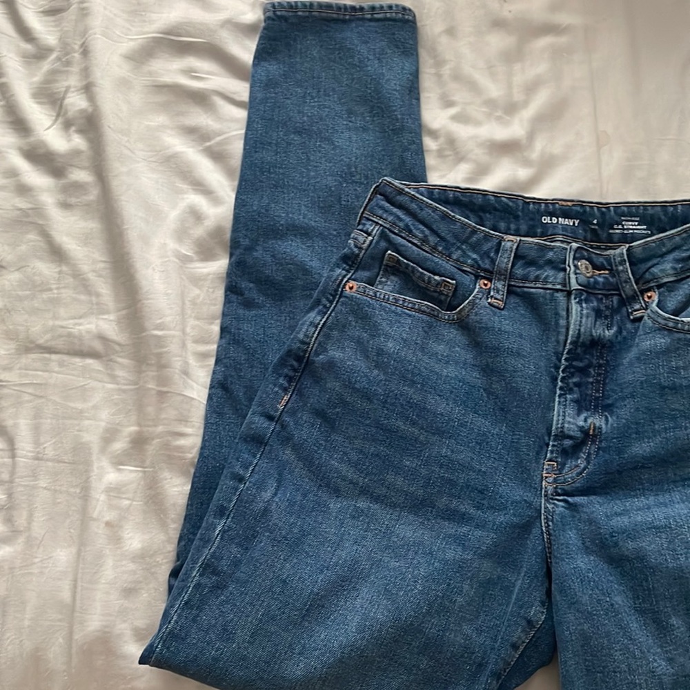 High Rise blue jeans